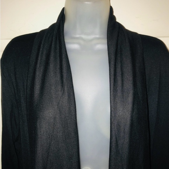 Athleta Black Open Front Cardigan Size M EUC - Picture 2 of 8